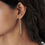 Graceful Diamond Earrings, 14K Gold Vermeil, 1 1/5 ct Lab Grown Diamond-4