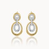 Dual Link Diamond Drop Earrings