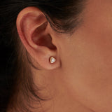 Trillion Small Solitaire Earrings, 10K Solid Gold, 3/8 ct Lab Grown Diamond-2