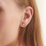 Trillion Small Solitaire Earrings, 10K Solid Gold, 3/8 ct Lab Grown Diamond-4