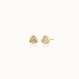 Trillion Small Solitaire Earrings, 10K Solid Gold, 3/8 ct Lab Grown Diamond-3