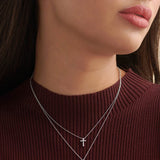 Small Cross Diamond Necklace