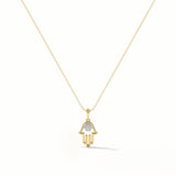 Hamsa Hand Diamond Necklace