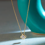 Floral Cluster Diamond Necklace