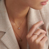 Floral Cluster Diamond Necklace