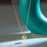 Floral Cluster Diamond Necklace