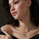 Square Diamond Necklace, 14K Gold Vermeil, 1/8 ct Lab Grown Diamond-5