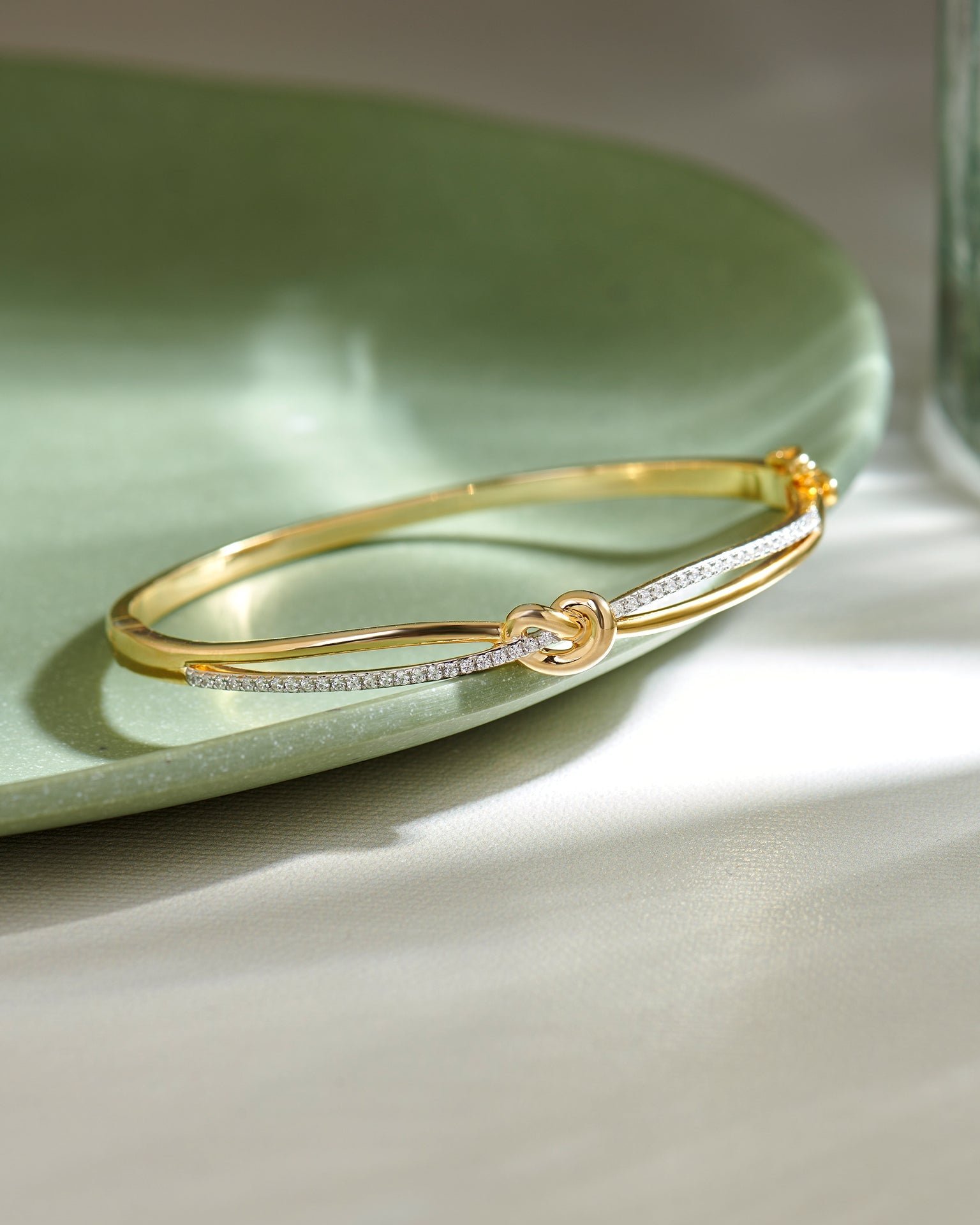 Celtic Diamond Knot Bracelet, 14K Gold Vermeil, 1/3 ct Lab Grown Diamond-8