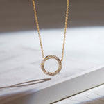 Twisted Diamond Necklace, 14K Gold Vermeil, 1/2 ct Lab Grown Diamond-1