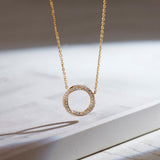 Twisted Diamond Necklace, 14K Gold Vermeil, 1/2 ct Lab Grown Diamond-1