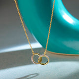 Interlocked Circle Diamond Necklace