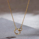 Twisted Interlocked Diamond Necklace