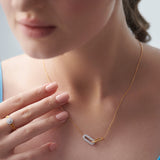 Interlocked Paperclip Diamond Necklace