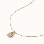 Lock Your Heart Diamond Necklace, 14K Gold Vermeil, 1/6 ct Lab Grown Diamond-5