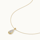 Teardrop Diamond Necklace, 14K Gold Vermeil, 1/6 ct Lab Grown Diamond-7