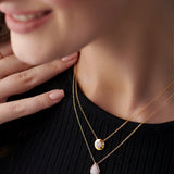 Disc Cluster Diamond Necklace