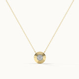Disc Cluster Diamond Necklace