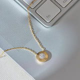 Disc Cluster Diamond Necklace