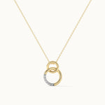 Interlinked Diamond Necklace, 14K Gold Vermeil, 1/20 ct Lab Grown Diamond-3