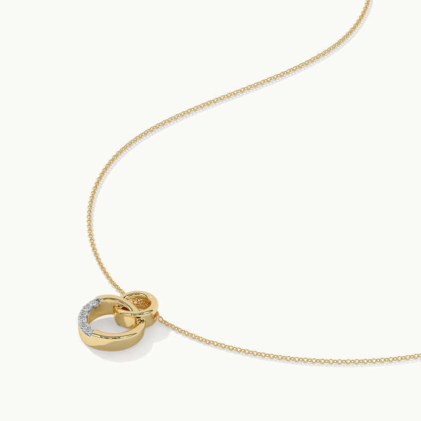 Interlinked Diamond Necklace, 14K Gold Vermeil, 1/20 ct Lab Grown Diamond-7