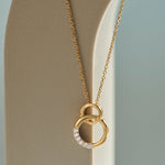 Interlinked Diamond Necklace, 14K Gold Vermeil, 1/20 ct Lab Grown Diamond-6