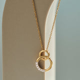 Interlinked Diamond Necklace, 14K Gold Vermeil, 1/20 ct Lab Grown Diamond-6