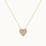 Rope Heart Diamond Necklace