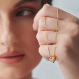 Rope Heart Diamond Necklace