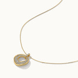 Hollow Circle Diamond Necklace, 14K Gold Vermeil, 1/2 ct Lab Grown Diamond-6
