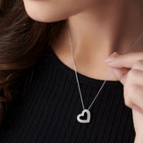 Double Row Heart Diamond Necklace