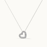 Double Row Heart Diamond Necklace