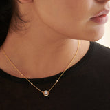 Textured Cluster Diamond Necklace