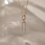 Interlinked Paperclip Diamond Necklace