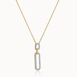 Interlinked Paperclip Diamond Necklace