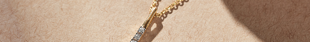 Journey Bar Diamond Necklace, 14K Gold Vermeil, 1/3 ct Lab Grown Diamond-1