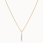 Journey Bar Diamond Necklace, 14K Gold Vermeil, 1/3 ct Lab Grown Diamond-3