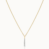 Journey Bar Diamond Necklace, 14K Gold Vermeil, 1/3 ct Lab Grown Diamond-3