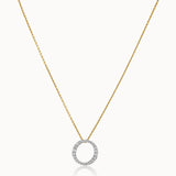 Circle Halo Diamond Necklace