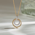 Harmony Diamond Halo Necklace, 14K Gold Vermeil, 1/5 ct Lab Grown Diamond-6