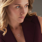 Refined Diamond Halo Necklace