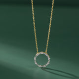 Refined Diamond Halo Necklace