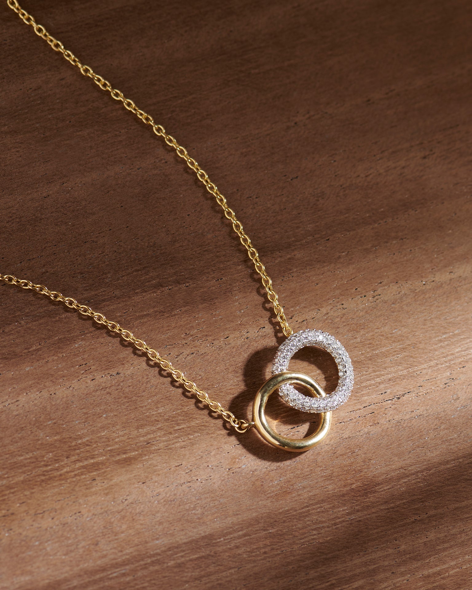 Forever Linked Diamond Necklace, 14K Gold Vermeil, 1/3 ct Lab Grown Diamond-6