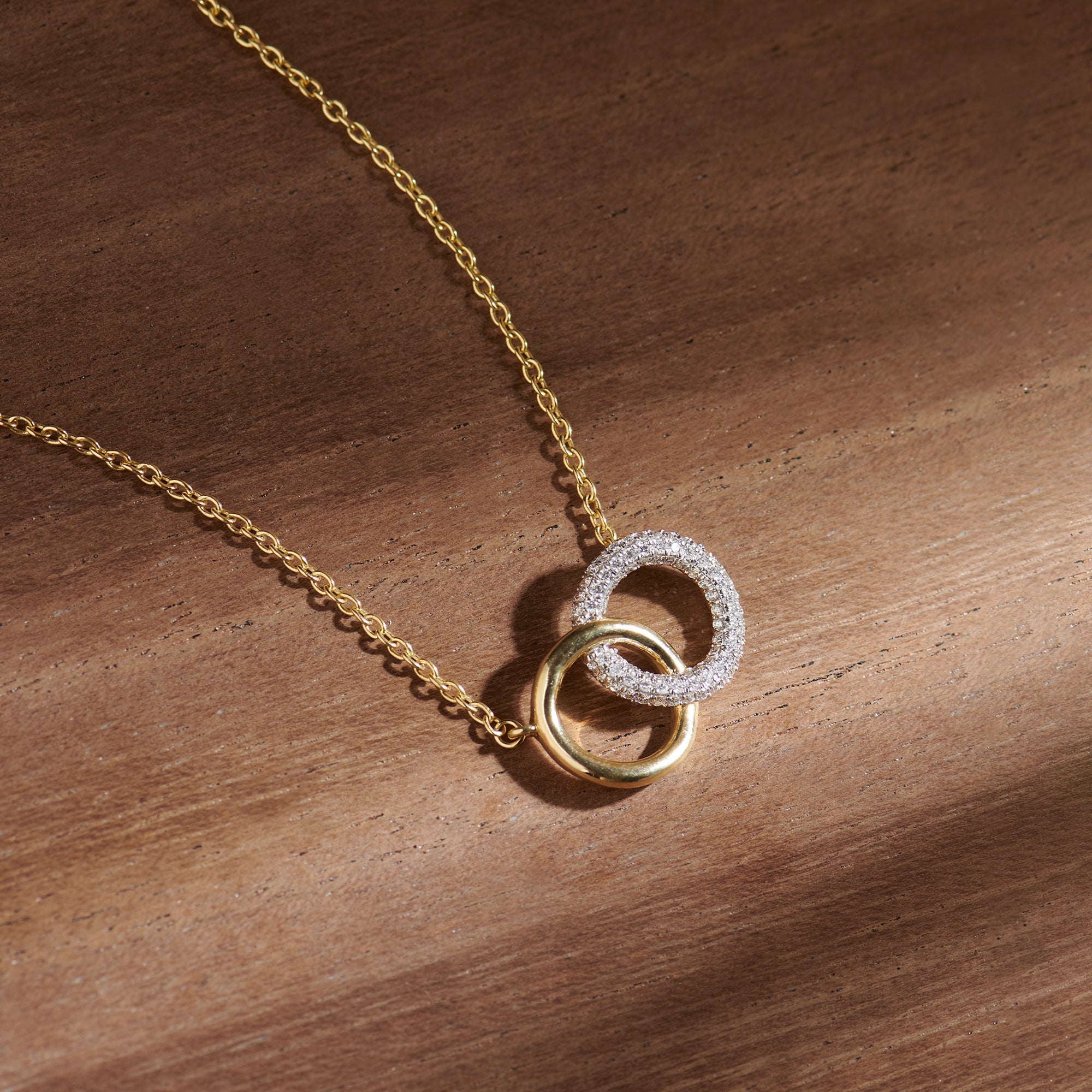Forever Linked Diamond Necklace, 14K Gold Vermeil, 1/3 ct Lab Grown Diamond-1