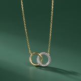Forever Linked Diamond Necklace, 14K Gold Vermeil, 1/3 ct Lab Grown Diamond-4