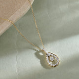 Diamond Halo Drop Pendant