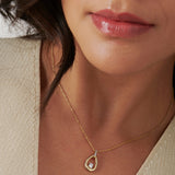 Golden Drop Diamond Pendant