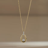 Golden Drop Diamond Pendant
