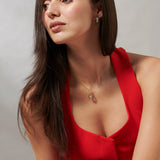 Golden Drop Diamond Pendant