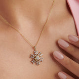 Snowflake Glow Diamond Pendant