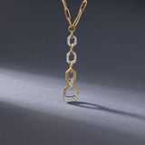 Linear Link Drop Necklace